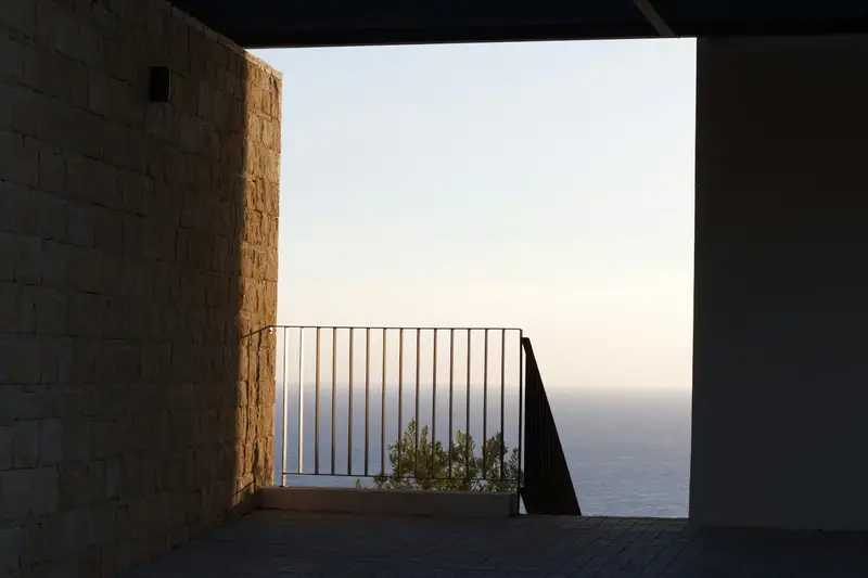 Terraza con vista al mar
